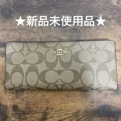新品】COACH 長財布 二つ折り財布 スリム シグネチャー C8714 - メルカリ