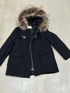 zara 黒いファー付きコート 120センチ