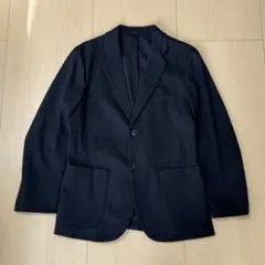ユニクロ コンフォート2Bジャケット ウールライク ネイビー S