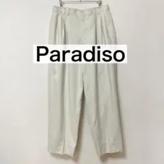 Paradiso パラディーゾ ゴルフパンツ タック 綿混 刺繍ロゴのサムネイル