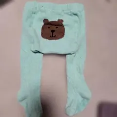 GAPBaby　クマ刺繍 ベビータイツ ミントグリーン　0-12M