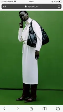 試着のみ　ZARA ウエストリボンスカート