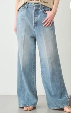 【最終値下げ】ライトブルーワイドレッグデニムパンツ　GOOD GRIEF！ 最終値下げ】ライトブルーワイドレッグデニムパンツ GOOD GRIEF