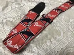 【Fender】フェンダー ストラップ 定番でも新仕様！赤 モノグラム 感触良！