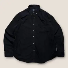 AMERICAN EAGLE ブラック ボタンダウンシャツ 無地