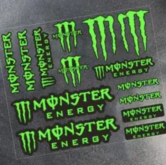モンスターエナジーの反射ステッカー グリーン