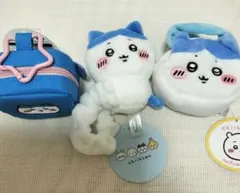 【新品】ちいかわ　ハチワレカラビナつき刺繍ミニポーチ&シュシュ&ぬいふわトート