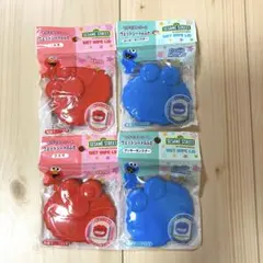 セサミストリート　ウエットシートのふた　2種4個セット