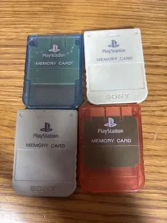 PlayStation メモリーカード4個　ジャンク品