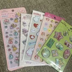 ディズニー４枚　おぱんちゅうさぎ1枚　シールセット