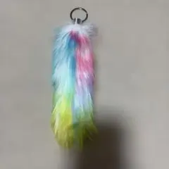 カラフルファーキーホルダー
