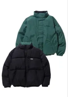Xlargeリバーシブル ダウンジャケット ブラック グリーン XL