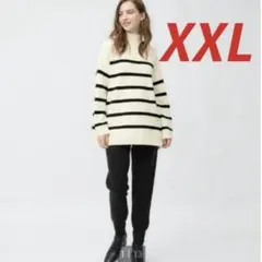 XXL ブラック　ニットジョガーパンツ　GU 黒　暖パン　おしゃれ