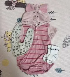 ディズニー　くまのプーさん　ピグレット ロンパース　サイズ80
