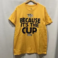NHL プレデターズ Tシャツ L スタンレーカップ イエロー　古着のサムネイル
