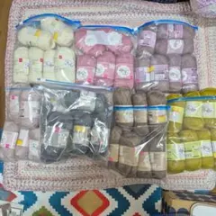 ダイソー毛糸フラッフィまとめ売り 50玉