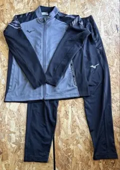 Mizuno ジャージ 上下セット グレー/ブラック L