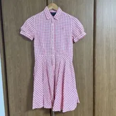 ラルフローレン 14歳　150 半袖　ワンピース　ピンク