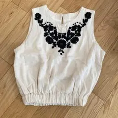searoomlynn タンクトップ ホワイト 刺繍トップス 美品のサムネイル