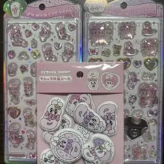 ★正規品★うるちゅるPOPシール　マシュマロ風シール　エスターバニー　３種セット