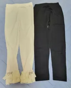 ☆オフホワイト、ブラック  レギンス☆