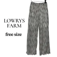 ローリーズファーム ヨウリュウプリーツパンツ フレアパンツ ウエストゴム 美脚