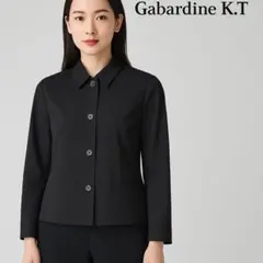 Gabardine K.T 黒ジャケット 9号 入学式 卒業式 通勤