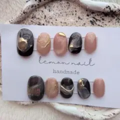 現品　上品ニュアンス　個性派ネイルチップ　 ミラー　ショートオーバル15467