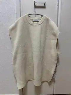 FREAK'S STORE ニットベスト サイドジップ アイボリーのサムネイル