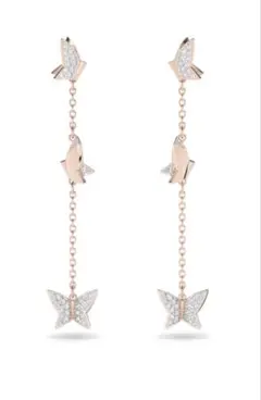 (新品未使用)Swarovski バタフライ蝶々Liliaピアス
