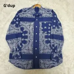 G'dup INDOOR CLASS バンダナ　ペイズリー　長袖シャツ　XL