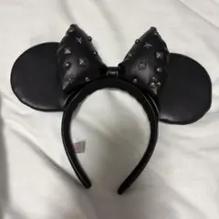 ミニー カチューシャ 黒 スタッズ付き