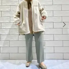 美品☆LEPSIM ピンタックカラーパンツ カーキ M