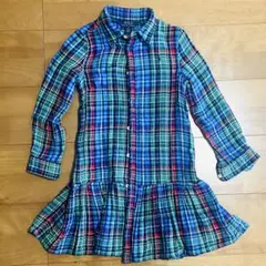 【美品】ラルフローレン サイズ6 ５〜６歳　長袖シャツワンピース ワンピース