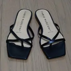 FABIORUSCONIスクエアトゥフラットサンダル　38