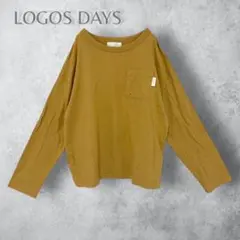 【LOGOS DAYS】　ポケット　ロンT ベージュ　大きいサイズ　3L