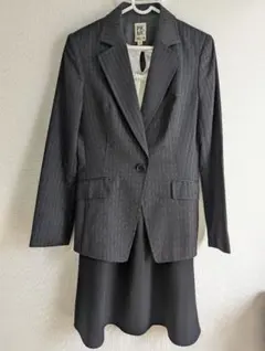 MICHEL KLEIN ストライプジャケット 38 ウール シルク 日本製