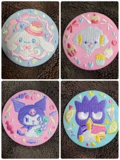 サンリオキャラクターズ　刺繍缶バッジ
