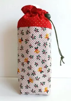 ハンドメイドペットボトルカバー　 クリスマス　柊とベル