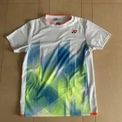 YONEX テニス Tシャツ M ホワイト/ブルー/イエロー