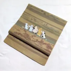 先住猫を労る猫さん達♡1点物♡名古屋帯リメイク♡胴回りデザインあり♡早い者勝ちのサムネイル