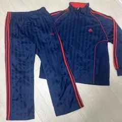 adidas ジャージ上下セット　紺　赤　L