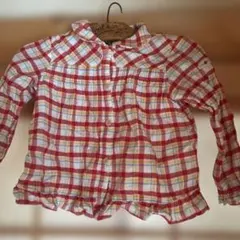 MIKI HOUSE チェック柄 長袖シャツ 110