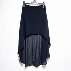 フォーエバートゥエンティーワン フィッシュテールスカート 無地 S 黒 シフォンのサムネイル