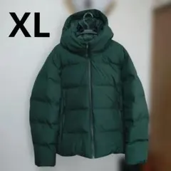 美品 ユニクロ UNIQLO シームレスダウンパーカ XL グリーン 緑