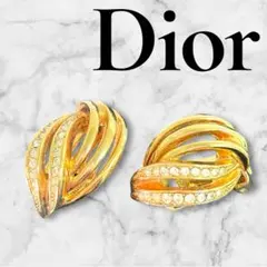 62 ディオール　 ツイストデザイン イヤリング