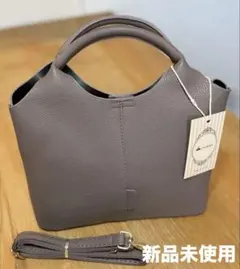 【新品未使用】ハンドバッグ ショルダーバッグ合成皮革 取り外しストラップ付き