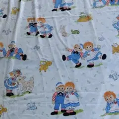 【ヴィンテージ】ラガディ・アン＆アンディ BOXシーツ 総柄 レトロ