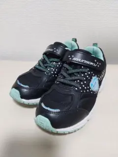 瞬足　キッズ　スニーカー　子供　ブラック　１９センチ