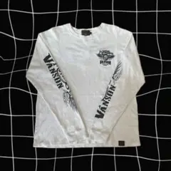 平成00s VANSON 刺繍モーターサイクルデザイン 長袖ロンT XLのサムネイル